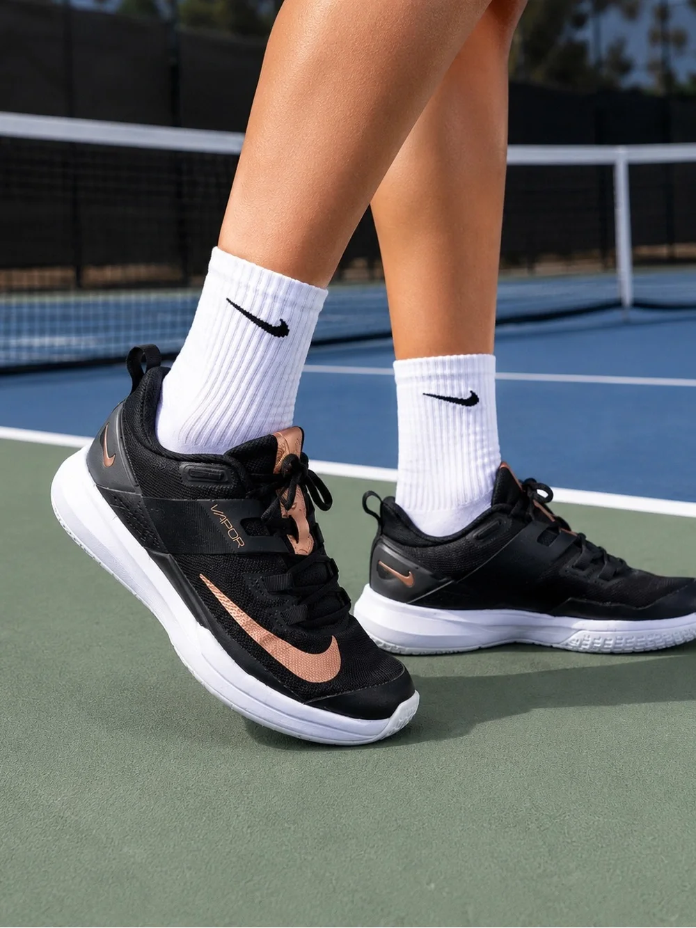 Nike Air Zoom Vapor Pro Women’s 10 Black Rose Gold Tennis Court Shoes
